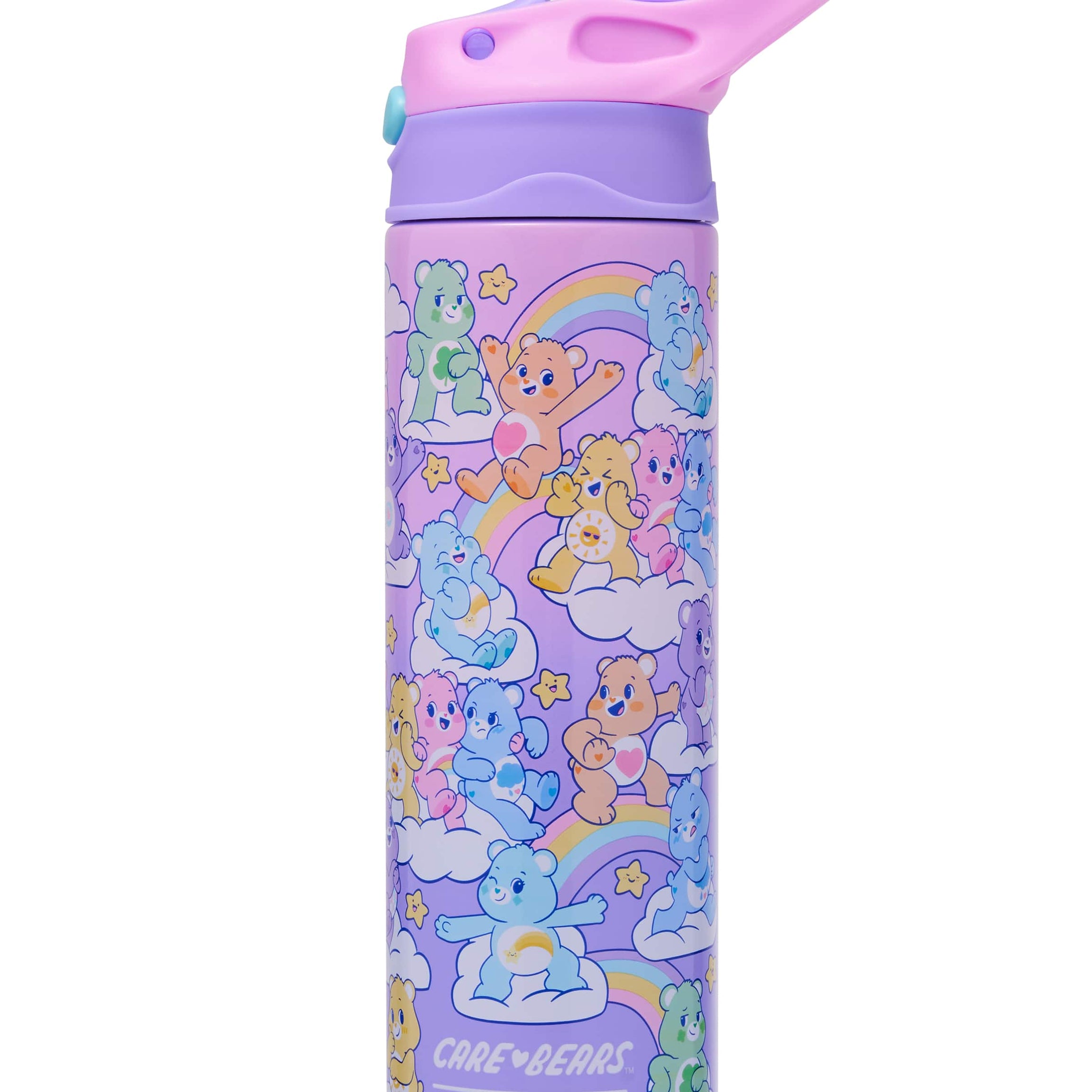 Smiggle - Заботливые Мишки 520ML Автоматическая Скрытая Трубочка Стальная Матовая Бутылка