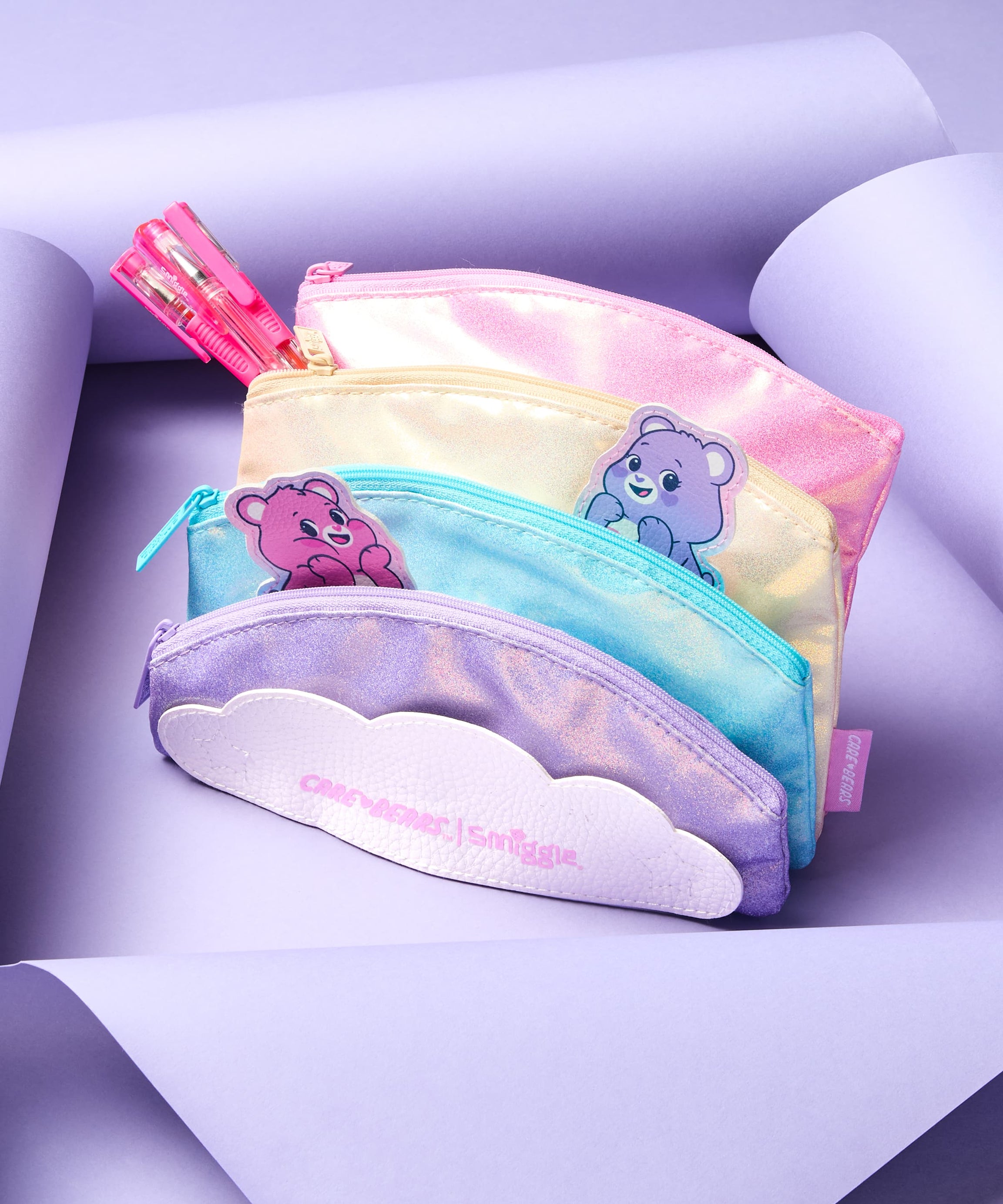 Smiggle - Пенал с множеством карманов Care Bears