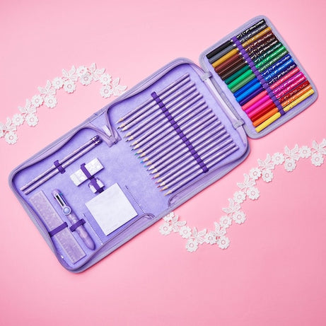 Smiggle - Disney Набор канцелярских принадлежностей и пенал Принцессы