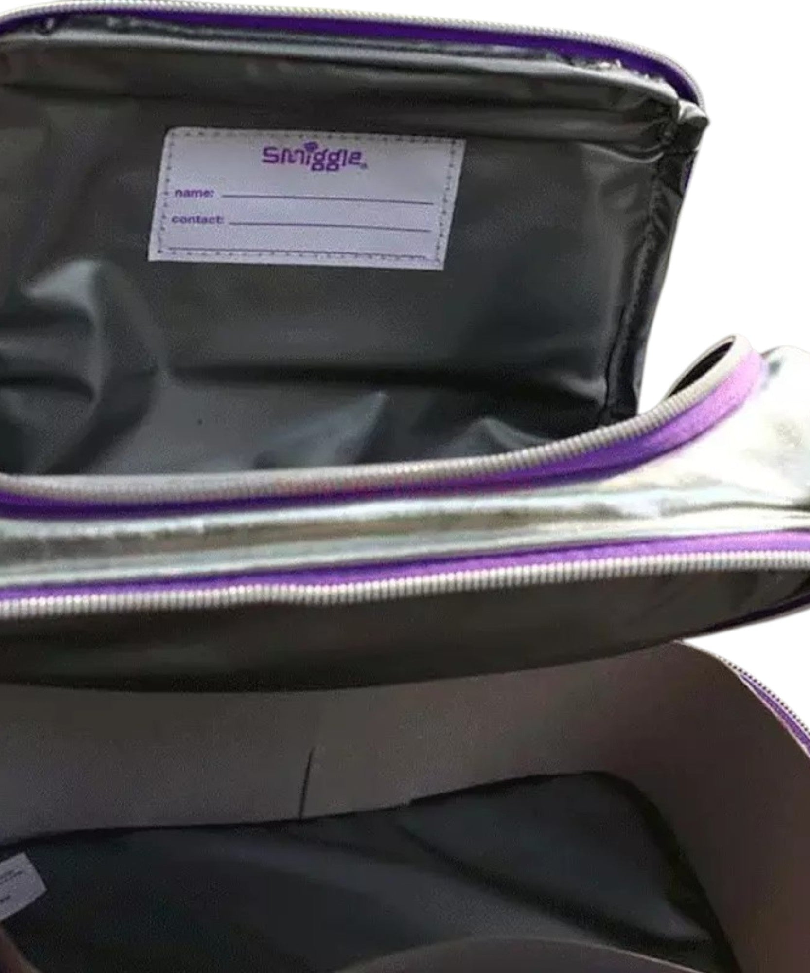 Smiggle - Яркая двуслойная сумка для еды с пайетками