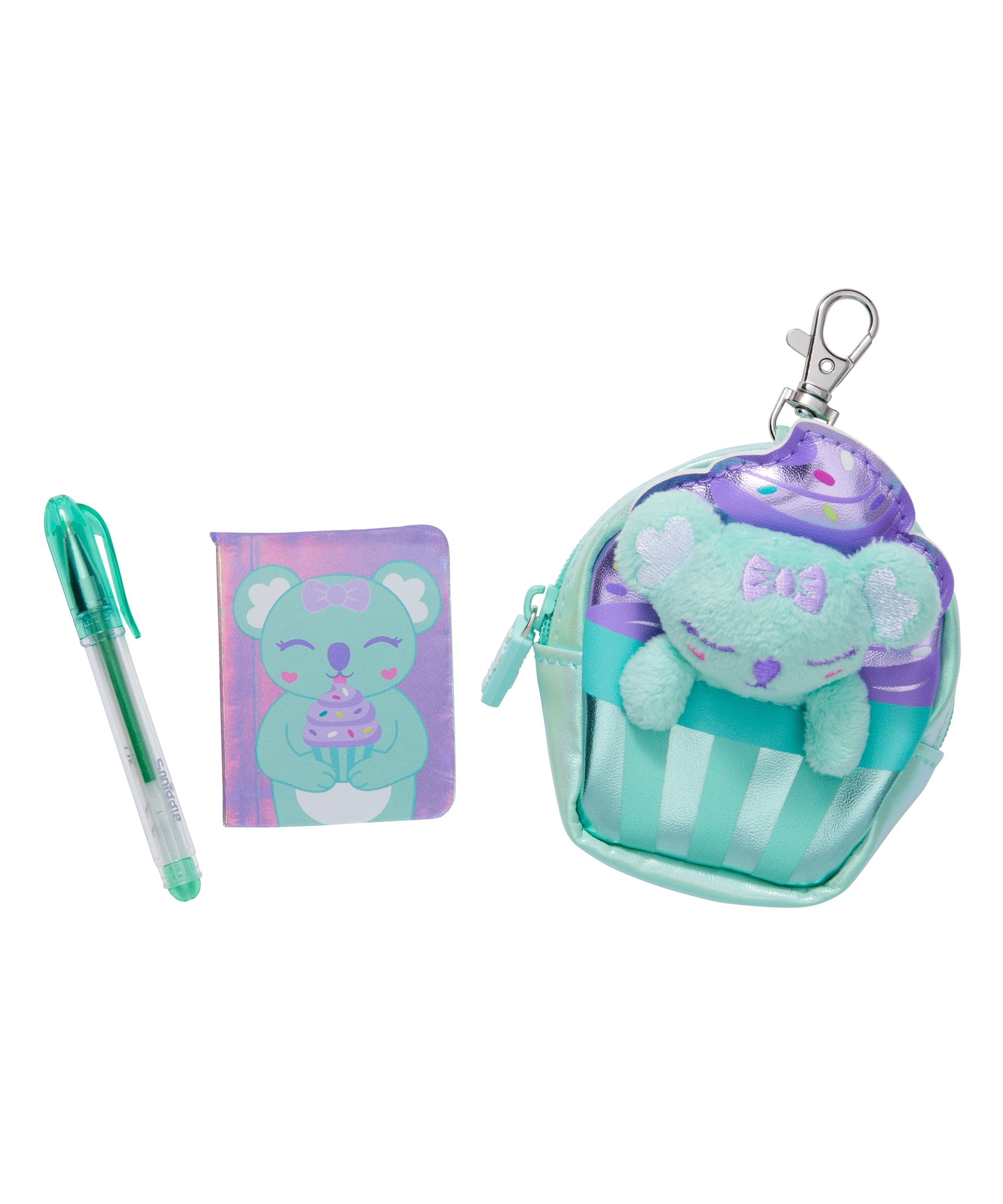 Smiggle - Fluffy Daydream Mini Kalem ve Not Defterli Anahtarlık