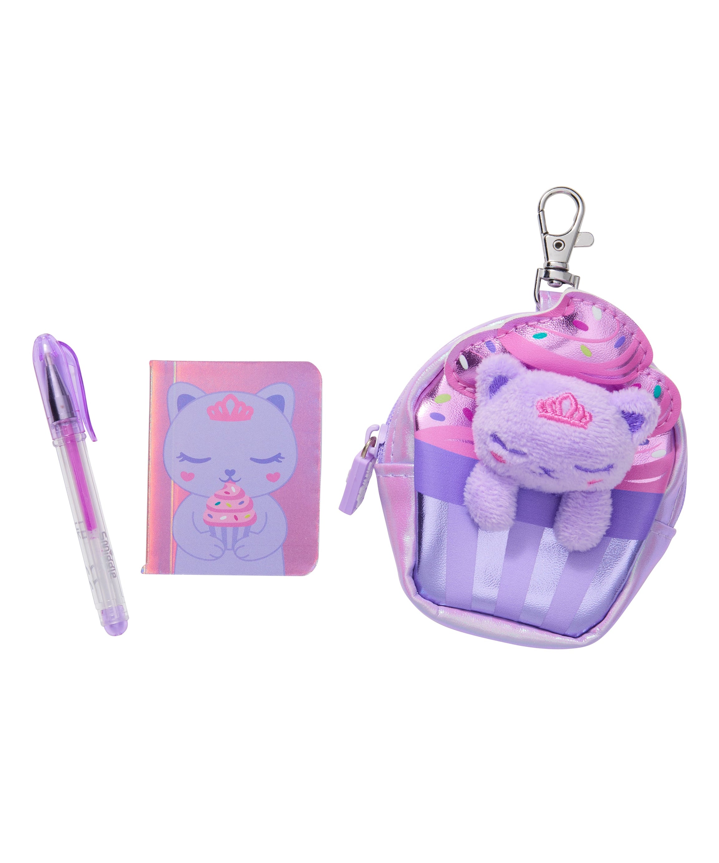 Smiggle - Fluffy Daydream Mini Kalem ve Not Defterli Anahtarlık
