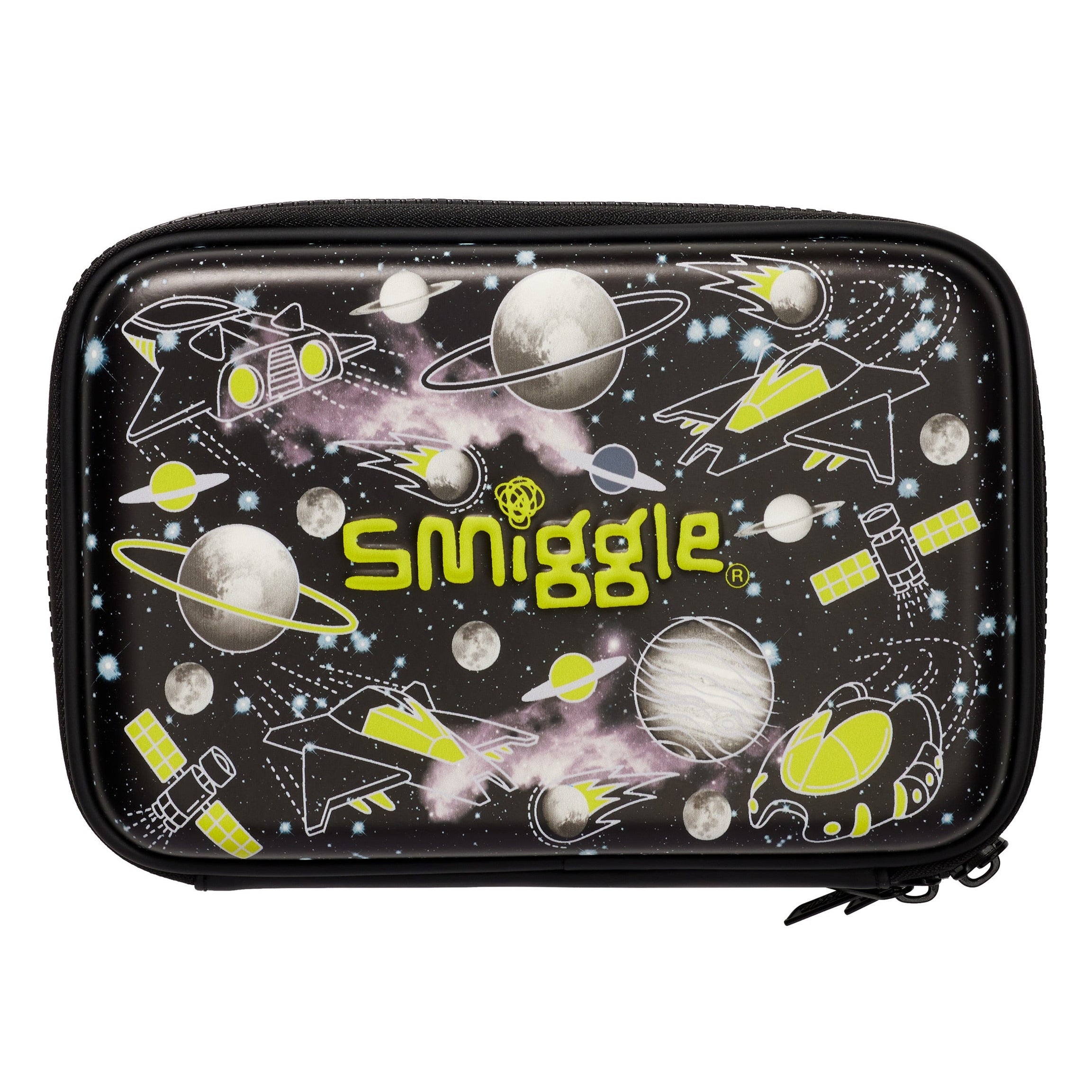 Smiggle - Fly High İki Gözlü Hardtop Kalem Kutusu - Dinossi