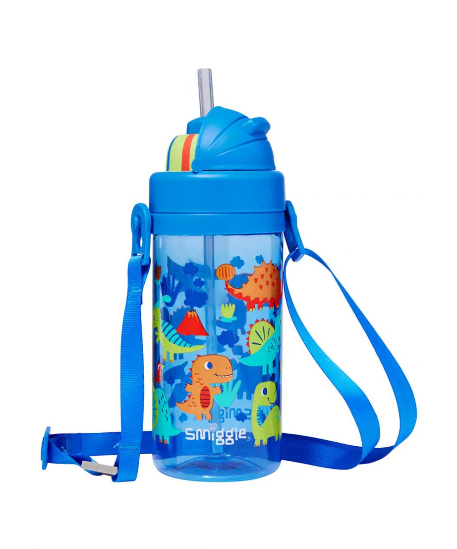 Smiggle - Glide Teeny Tiny Dinossi дизайн 400 ML без BPA бутылка с скрытой трубочкой