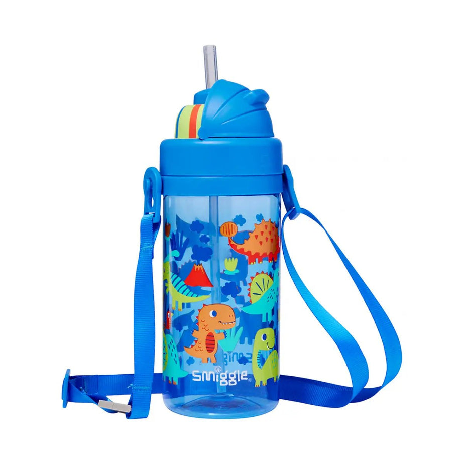 Smiggle - Glide Teeny Tiny Dinossi дизайн 400 ML без BPA бутылка с скрытой трубочкой