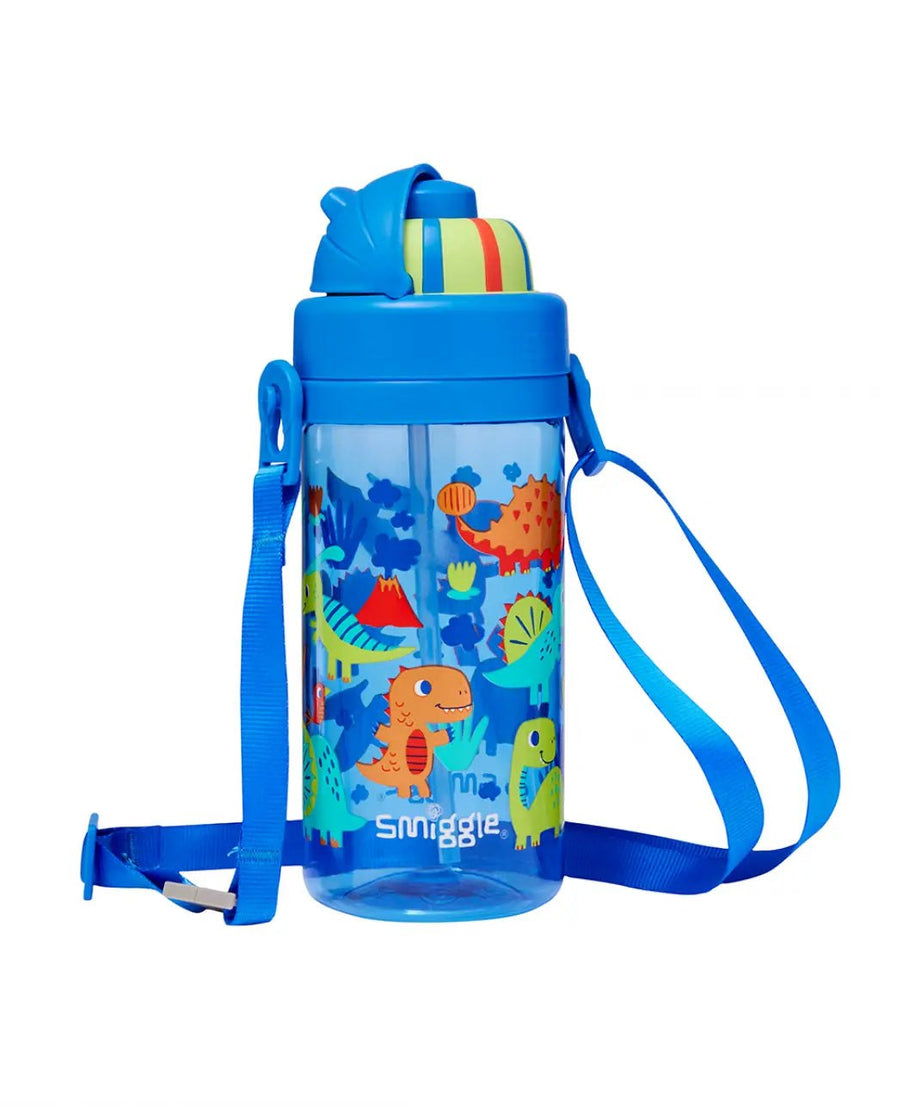 Smiggle - Glide Teeny Tiny Dinossi дизайн 400 ML без BPA бутылка с скрытой трубочкой