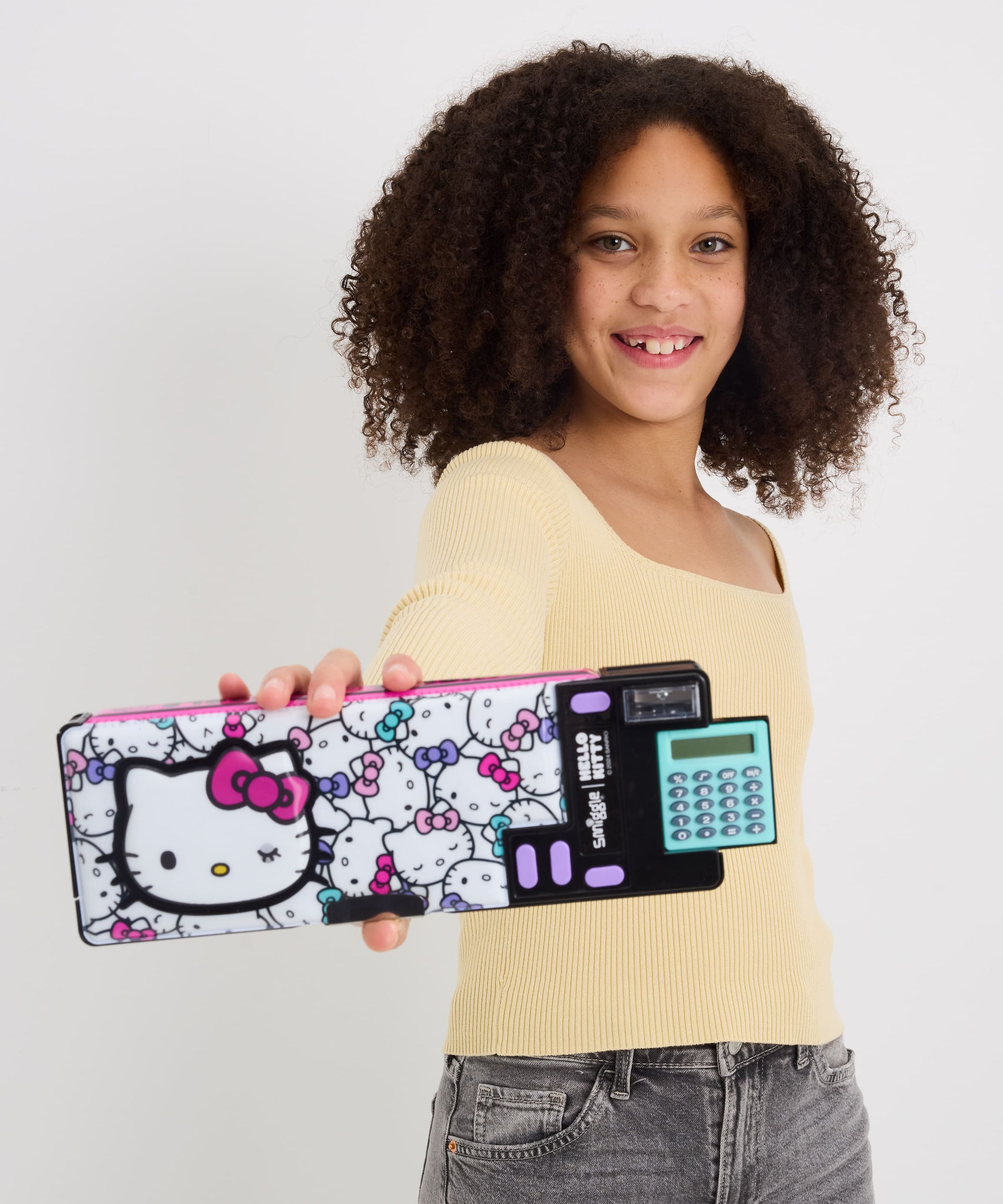Smiggle - Автоматический пенал с калькулятором Hello Kitty