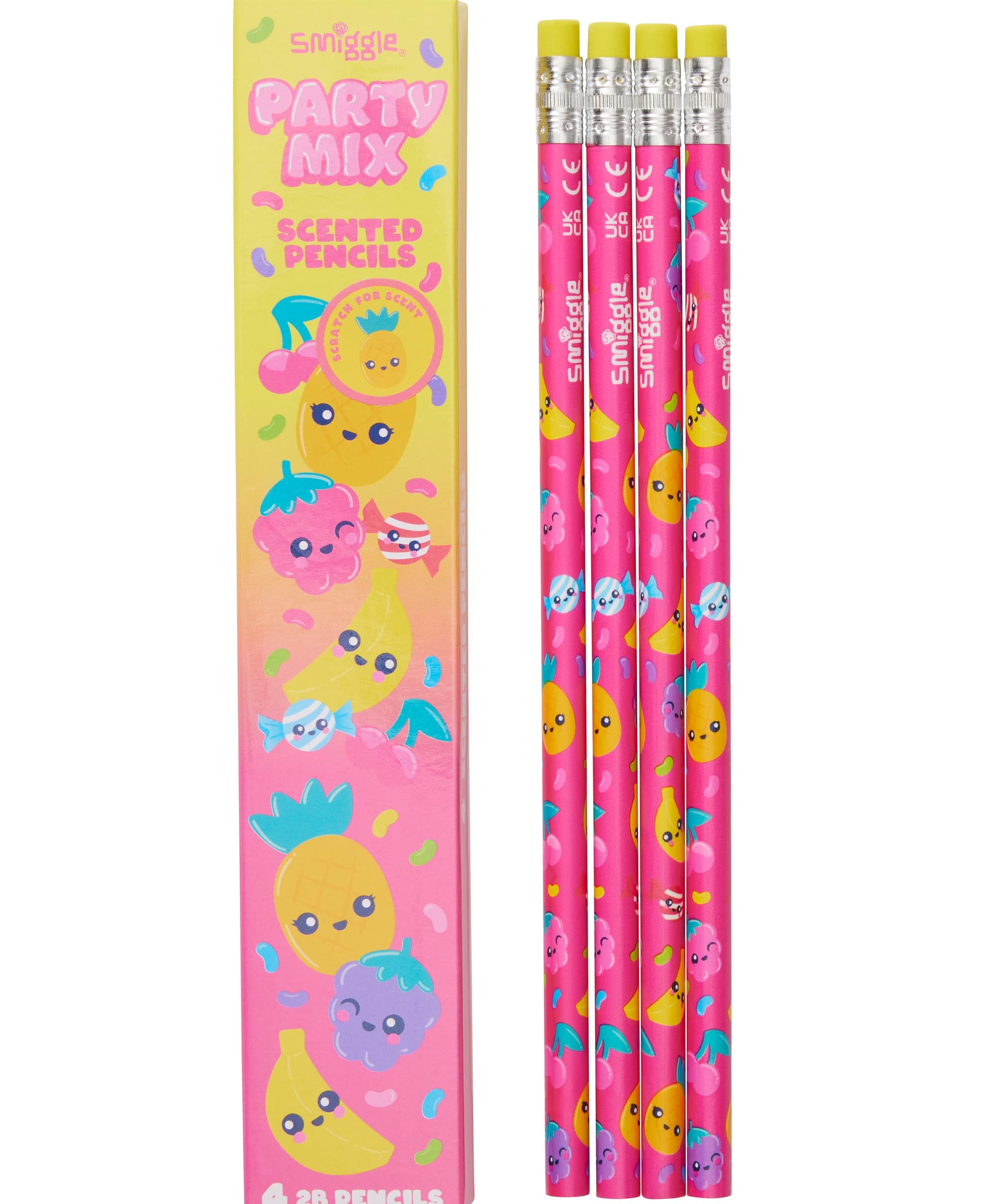 Smiggle - Набор из 4 ароматизированных карандашей