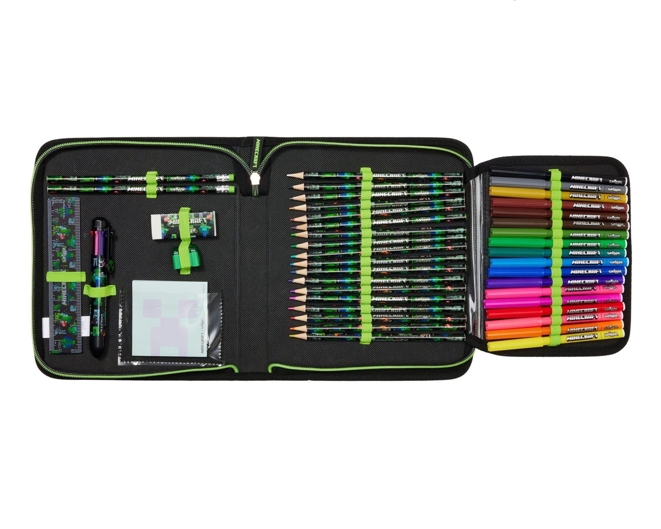 Smiggle - Набор канцелярских принадлежностей Minecraft и пенал