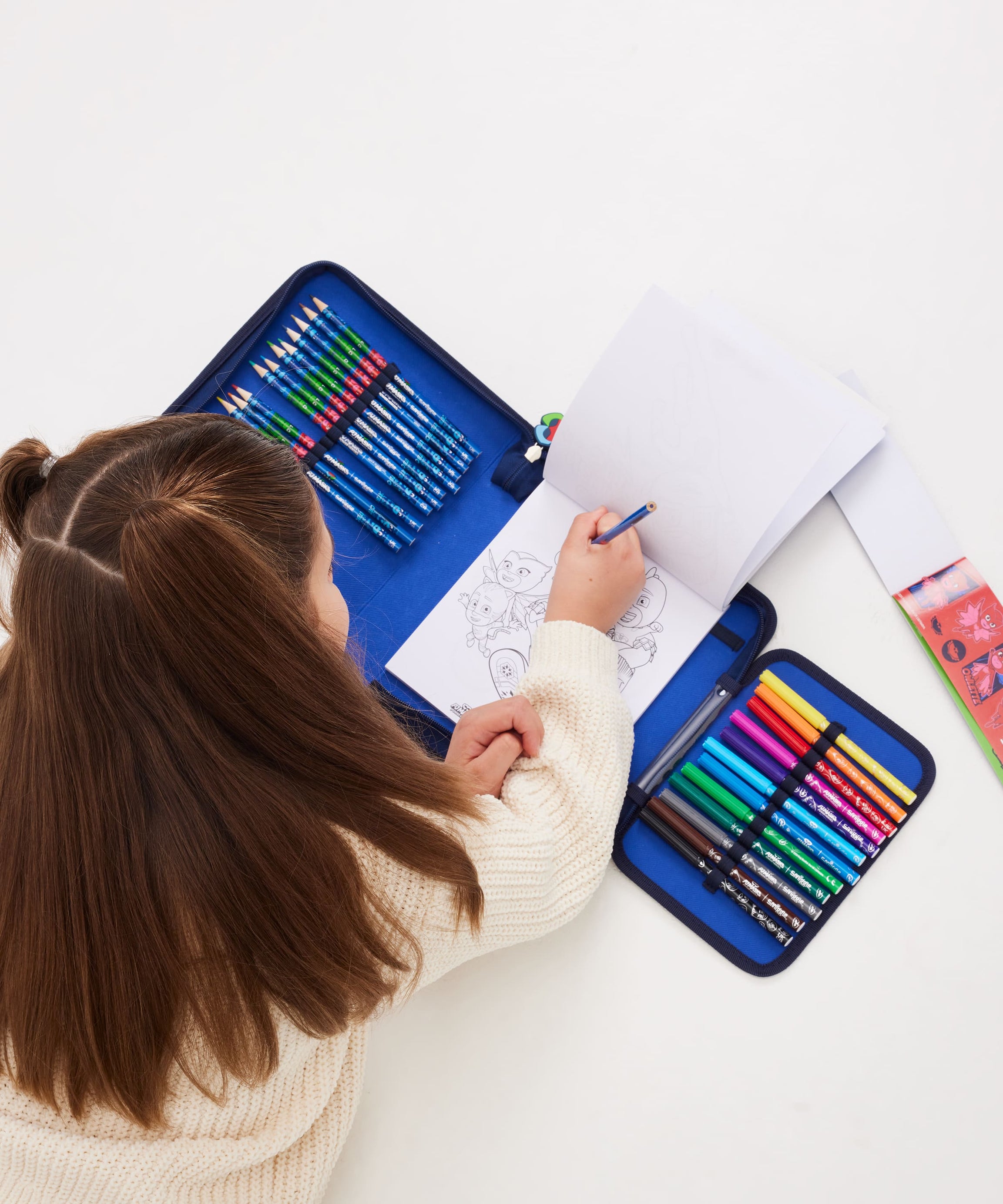 Smiggle - Набор канцелярских принадлежностей PJ Mask и пенал