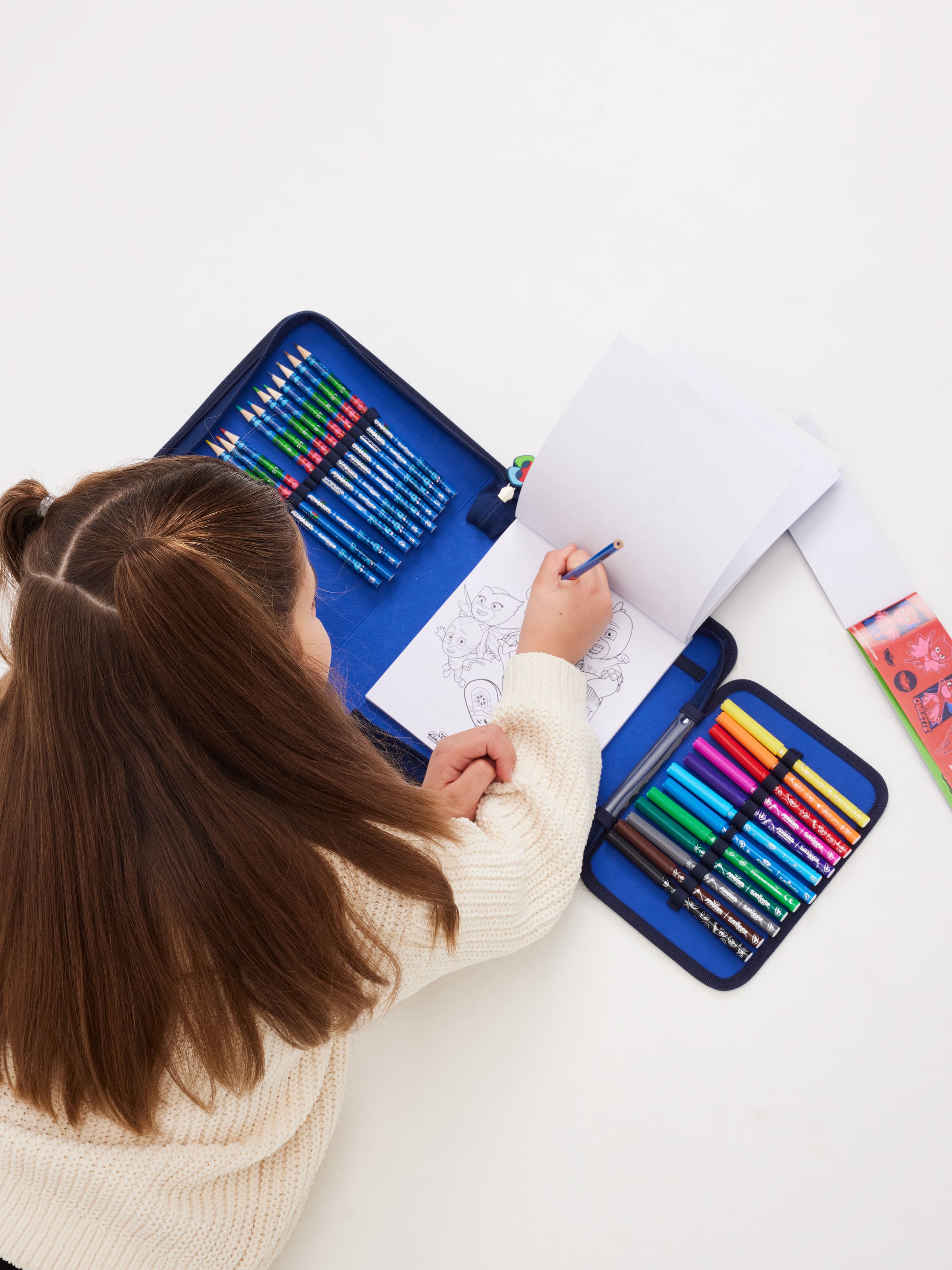 Smiggle - Набор канцелярских принадлежностей PJ Mask и пенал