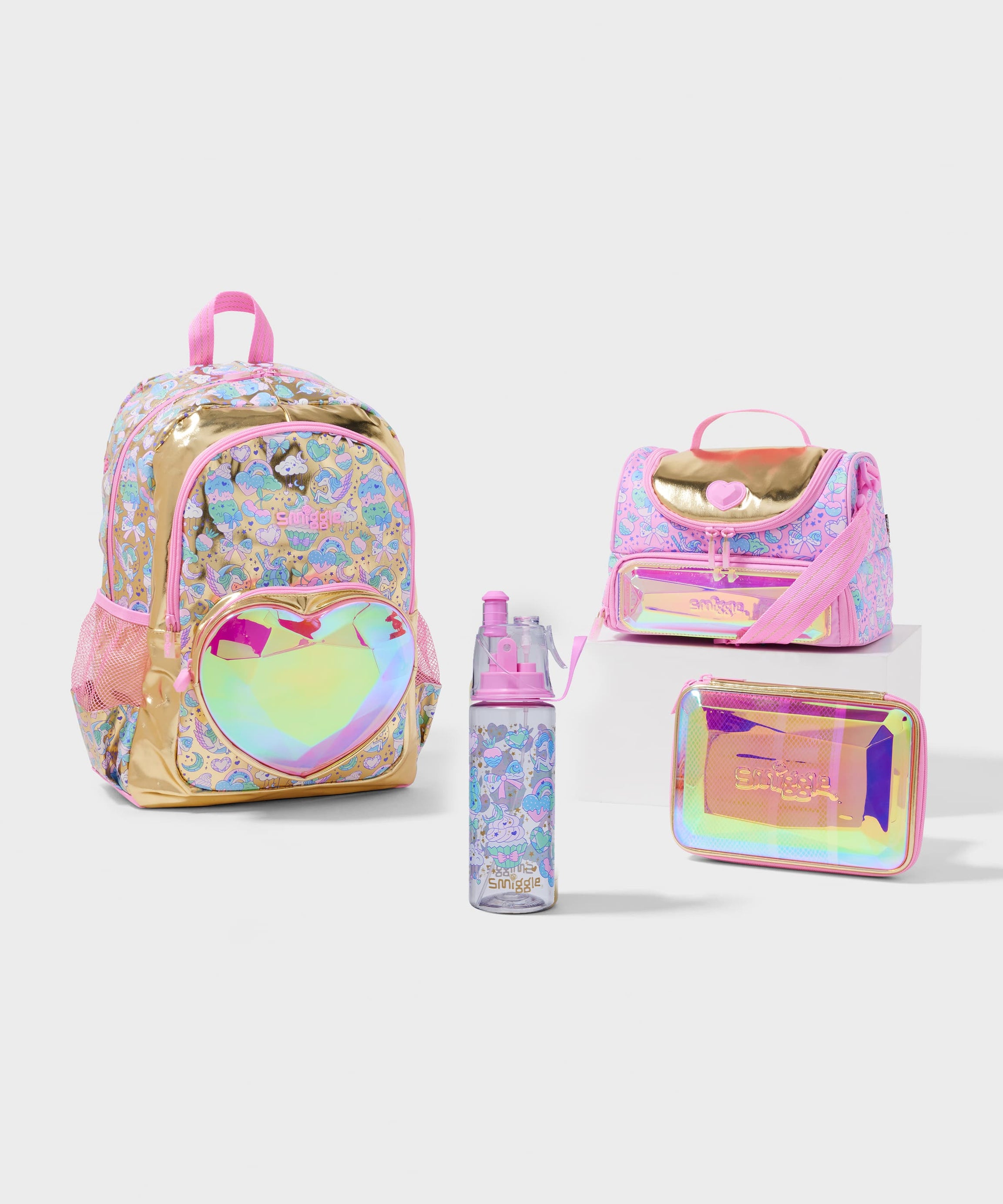 Smiggle - Радужный набор из 4 школьных сумок