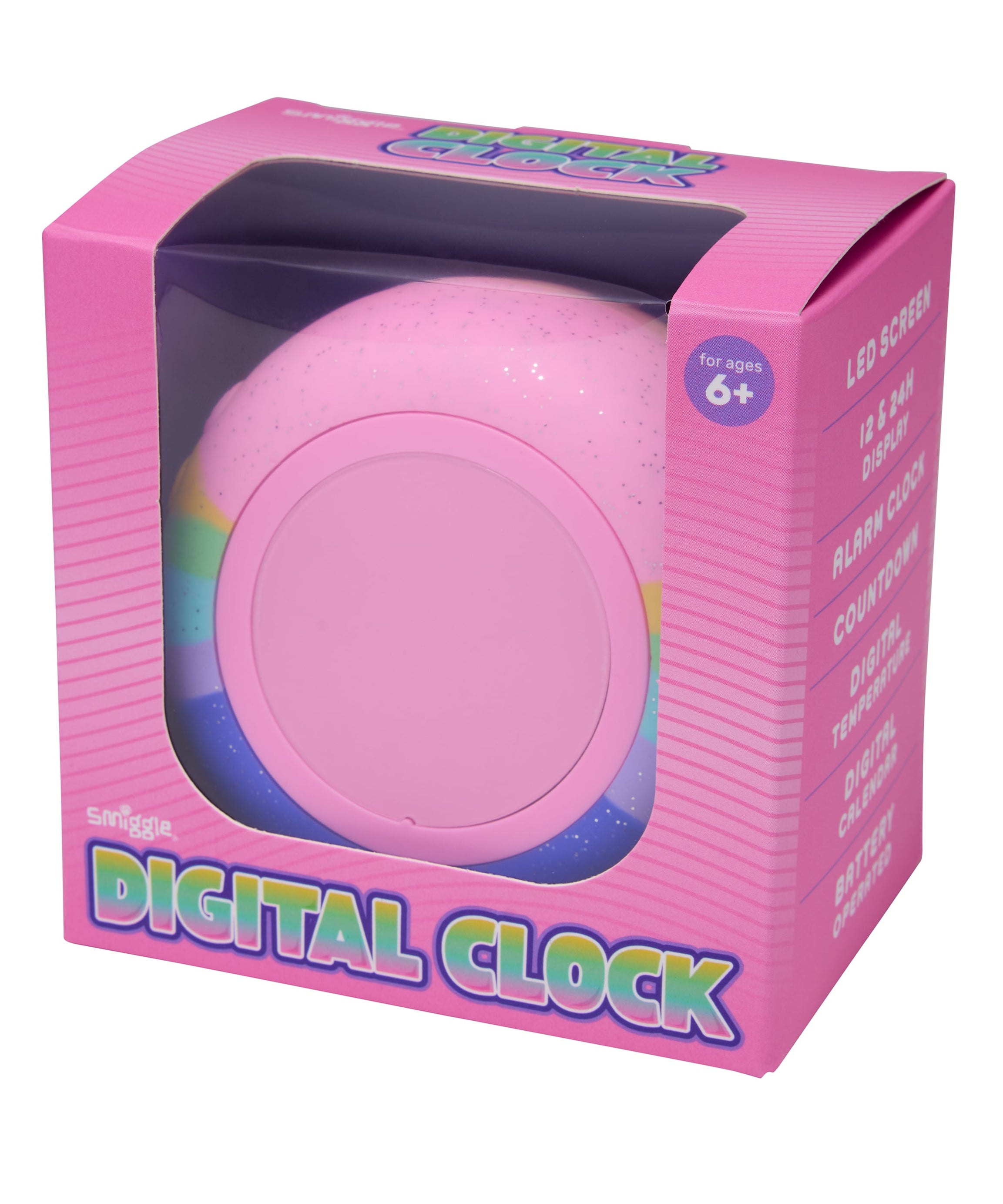 Smiggle - Круглые цифровые настольные часы