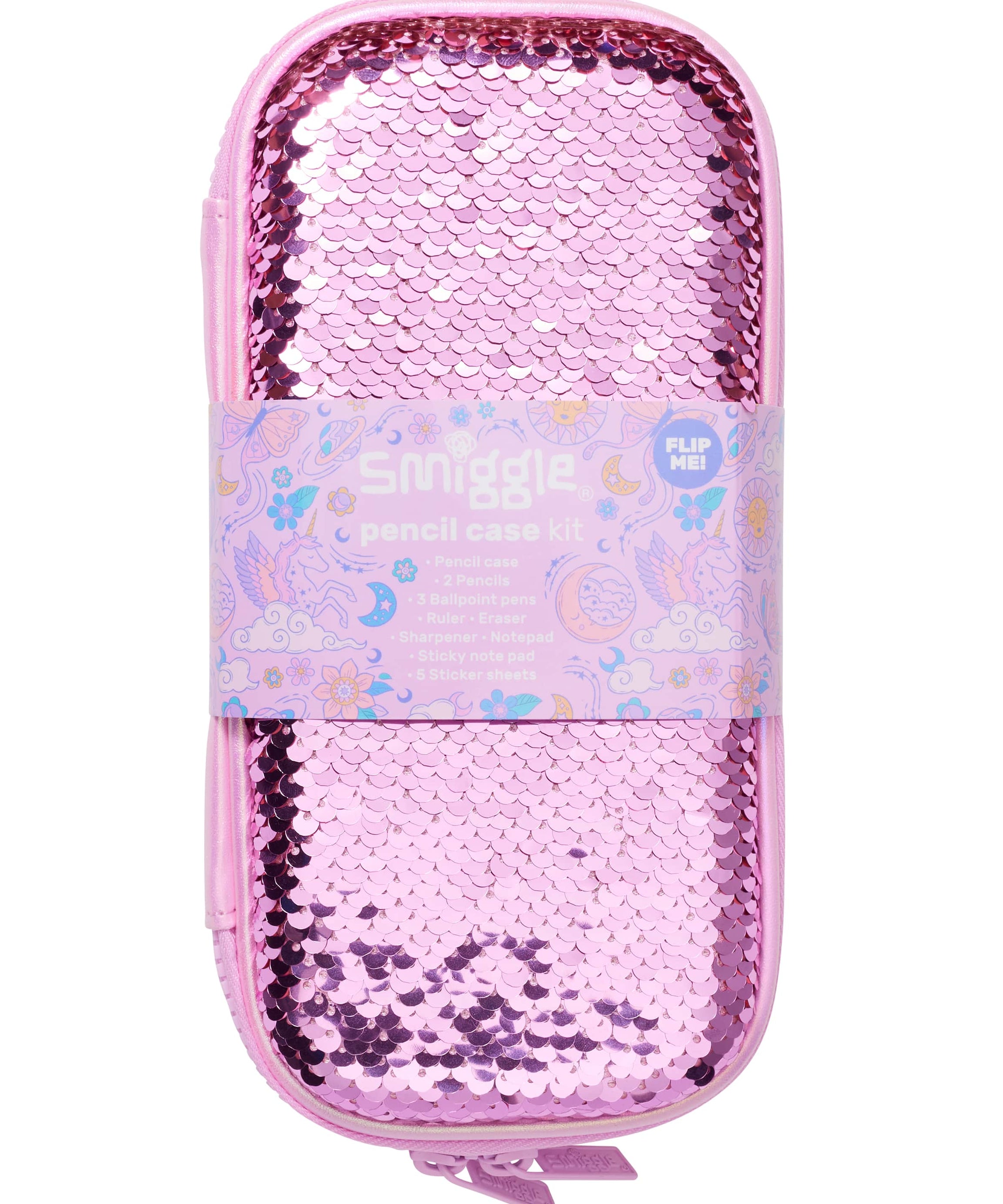 Smiggle - Магический пенал с пайетками и канцелярский набор