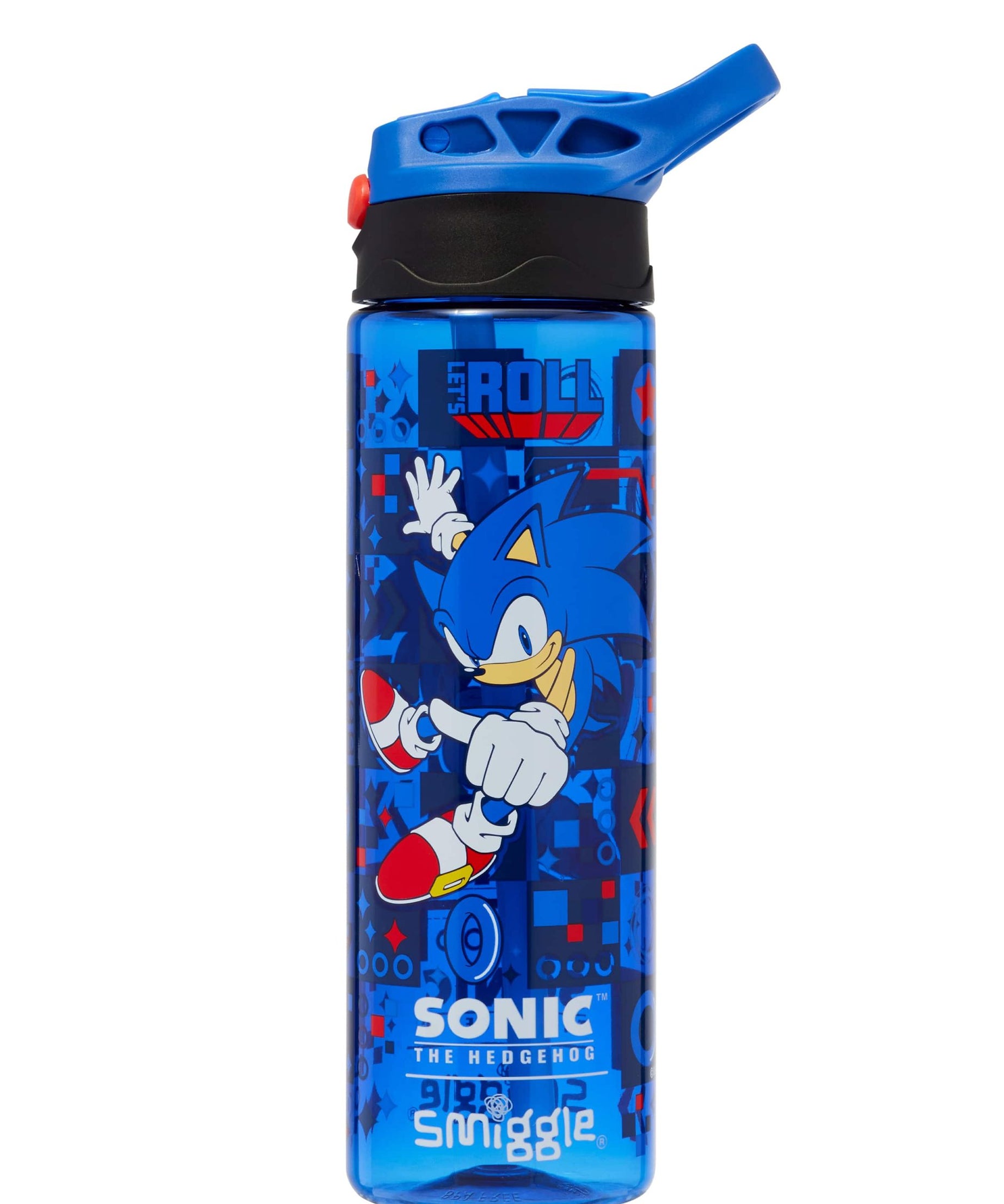 Smiggle - Sonic 650ML Автоматическая бутылка с трубочкой без BPA