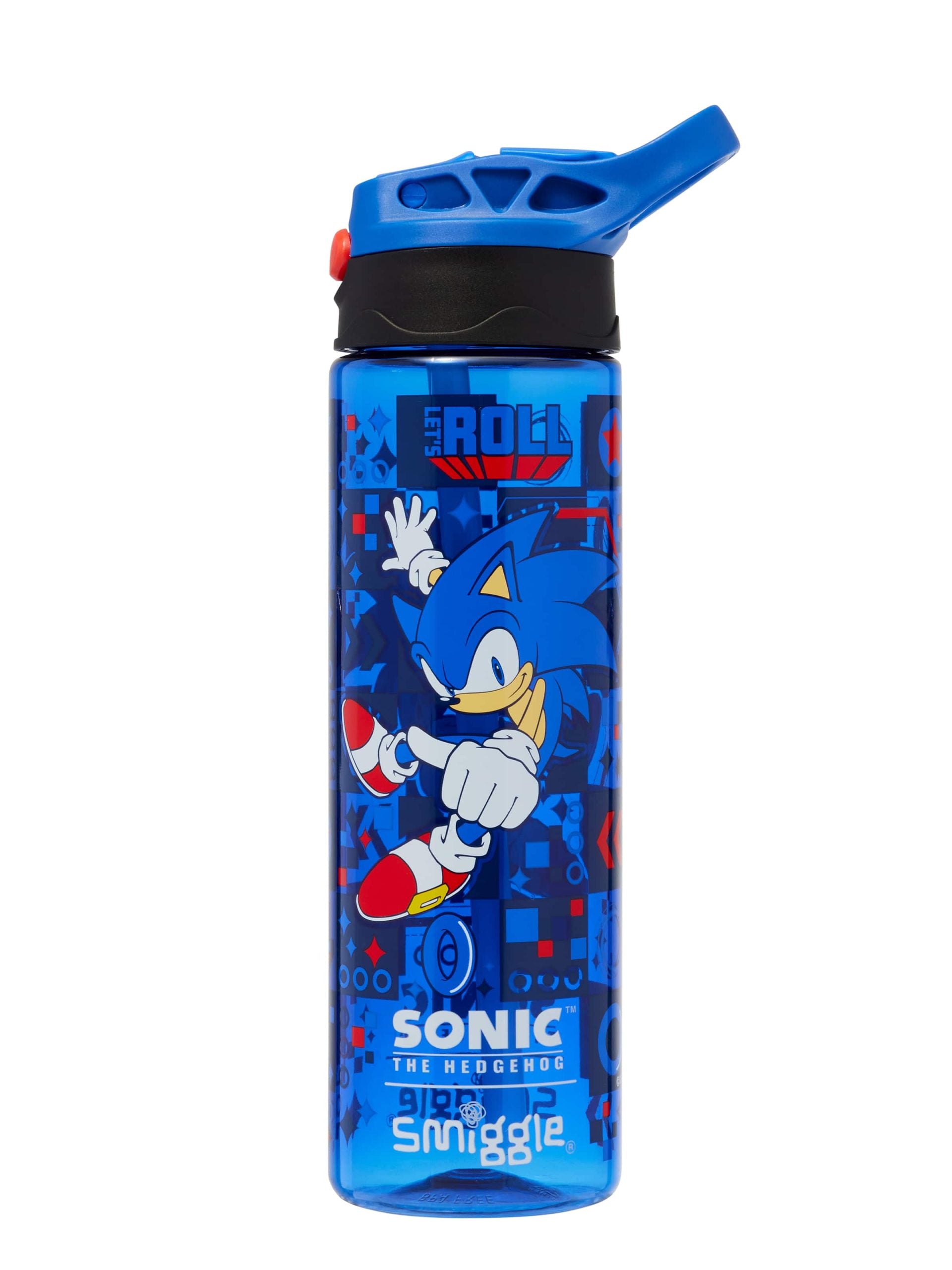 Smiggle - Sonic 650ML Автоматическая бутылка с трубочкой без BPA