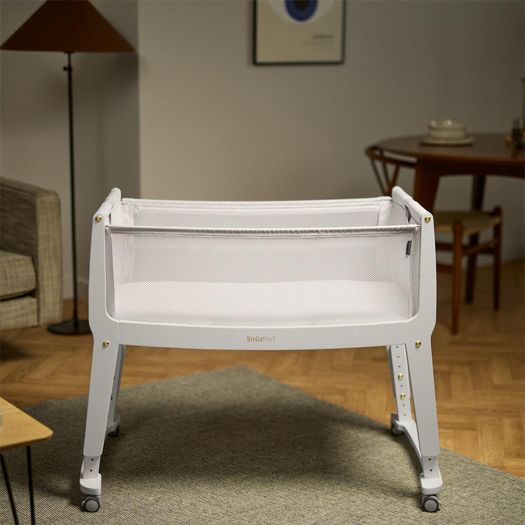 Snuz SnuzPod Studio Bedside Crib - Paris White-Bedside Cribs-Paris White- | Natural Baby Shower