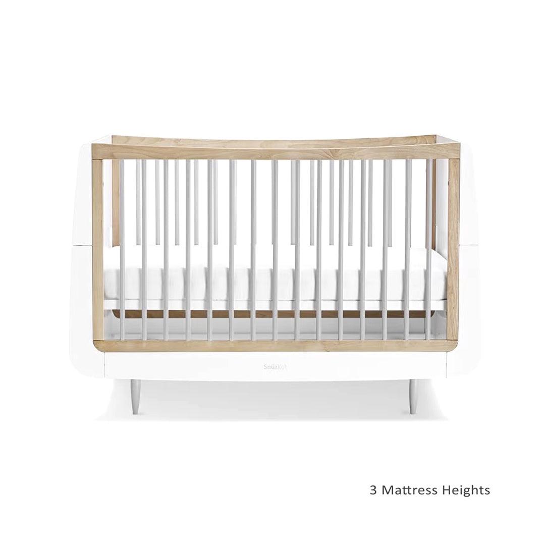 SnuzKot Skandi 3 Piece Nursery Furniture Set - Grey-Nursery Sets-Grey-No Mattress | Natural Baby Shower