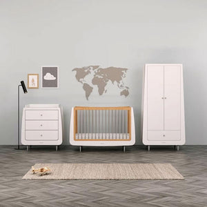 SnuzKot Skandi 3 Piece Nursery Furniture Set - Grey-Nursery Sets-Grey-No Mattress | Natural Baby Shower