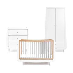 SnuzKot Skandi 3 Piece Nursery Furniture Set - Grey-Nursery Sets-Grey-No Mattress | Natural Baby Shower