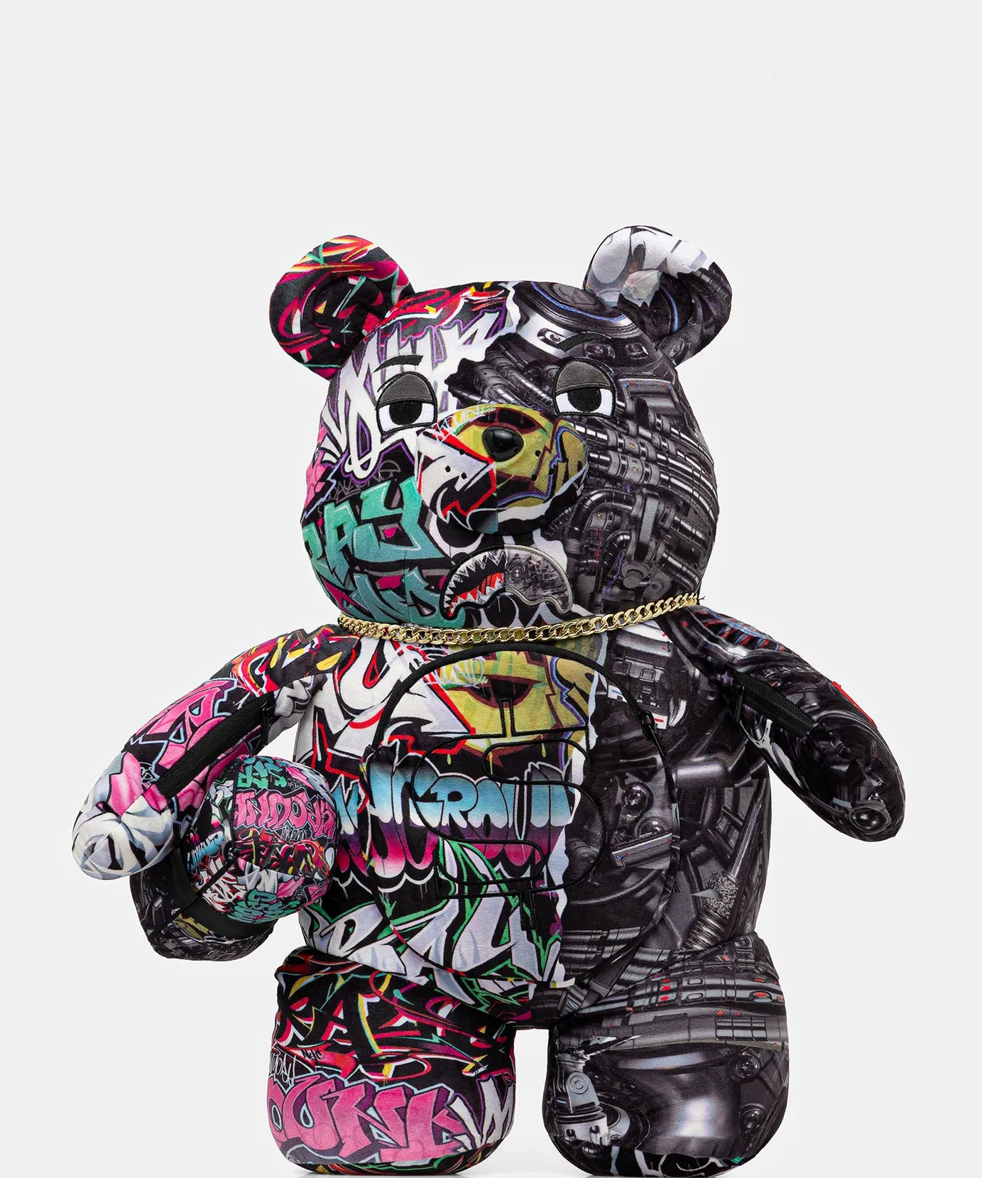 Sprayground - Разделенный Кибершарк Медвежонок Para Рюкзак Teddy