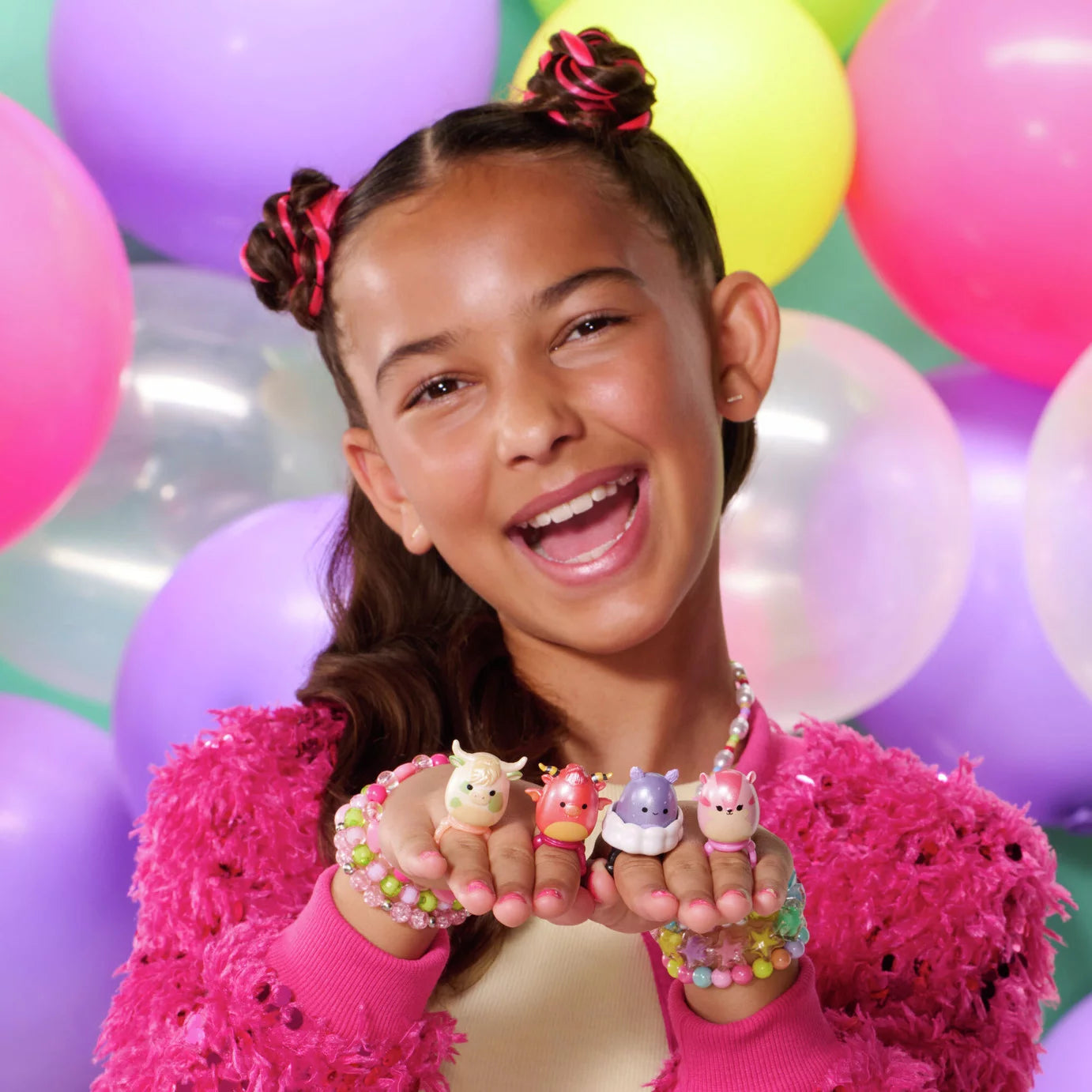 Squishmallows - Squish-a-longs 14 фигур + набор с кольцом + 4 аксессуара Специальная серия игрушек