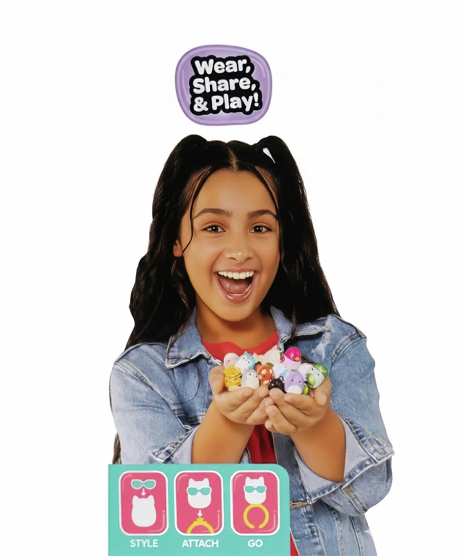 Squishmallows - Squish-a-longs 14 фигур + набор с кольцом + 4 аксессуара Специальная серия игрушек