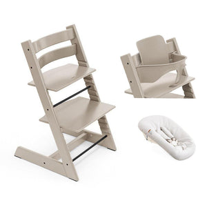 Stokke Tripp Trapp Highchair Newborn + Baby Set Bundle-Highchairs-Cashmere Grey- | Natural Baby Shower