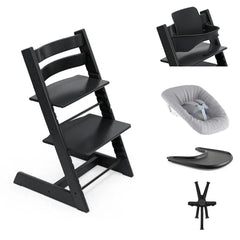 Stokke Tripp Trapp Highchair Ultimate Bundle-Highchairs-Black- | Natural Baby Shower