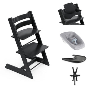 Stokke Tripp Trapp Highchair Ultimate Bundle-Highchairs-Black- | Natural Baby Shower