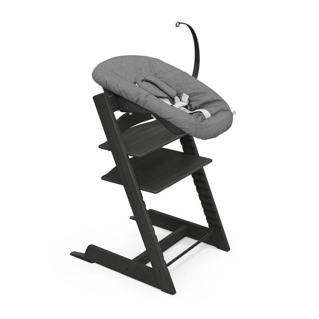 Stokke Tripp Trapp Highchair + Newborn Set-Highchairs-Black- | Natural Baby Shower