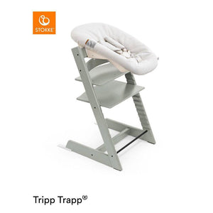Stokke Tripp Trapp Highchair + Newborn Set-Highchairs-Glacier Green-Vanilla White | Natural Baby Shower