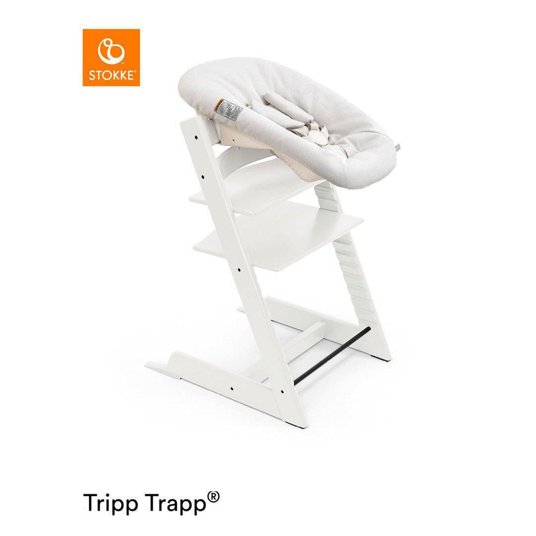 Stokke Tripp Trapp Highchair + Newborn Set-Highchairs-White-Vanilla White | Natural Baby Shower