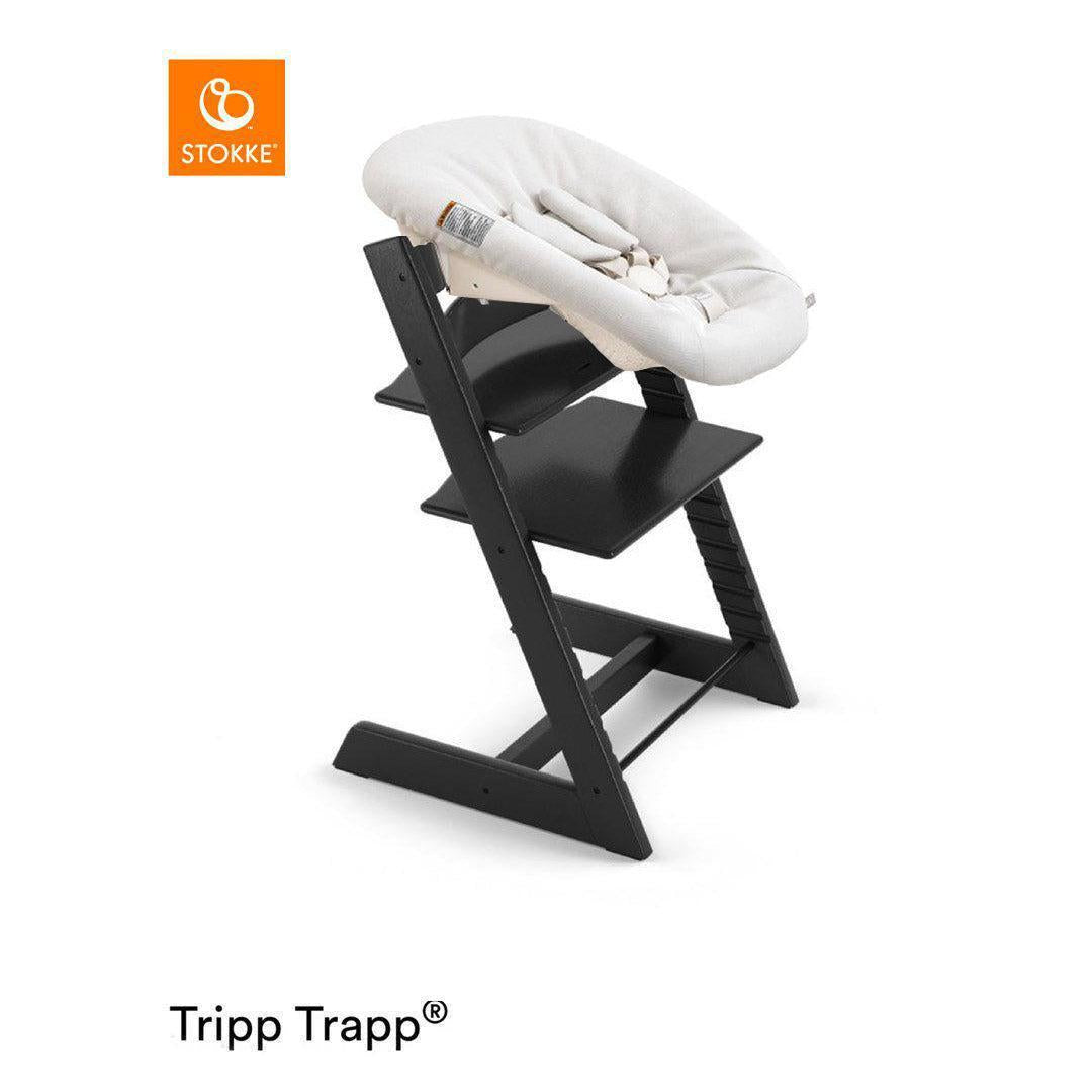 Stokke Tripp Trapp Highchair + Newborn Set-Highchairs-Oak Black-Vanilla White | Natural Baby Shower