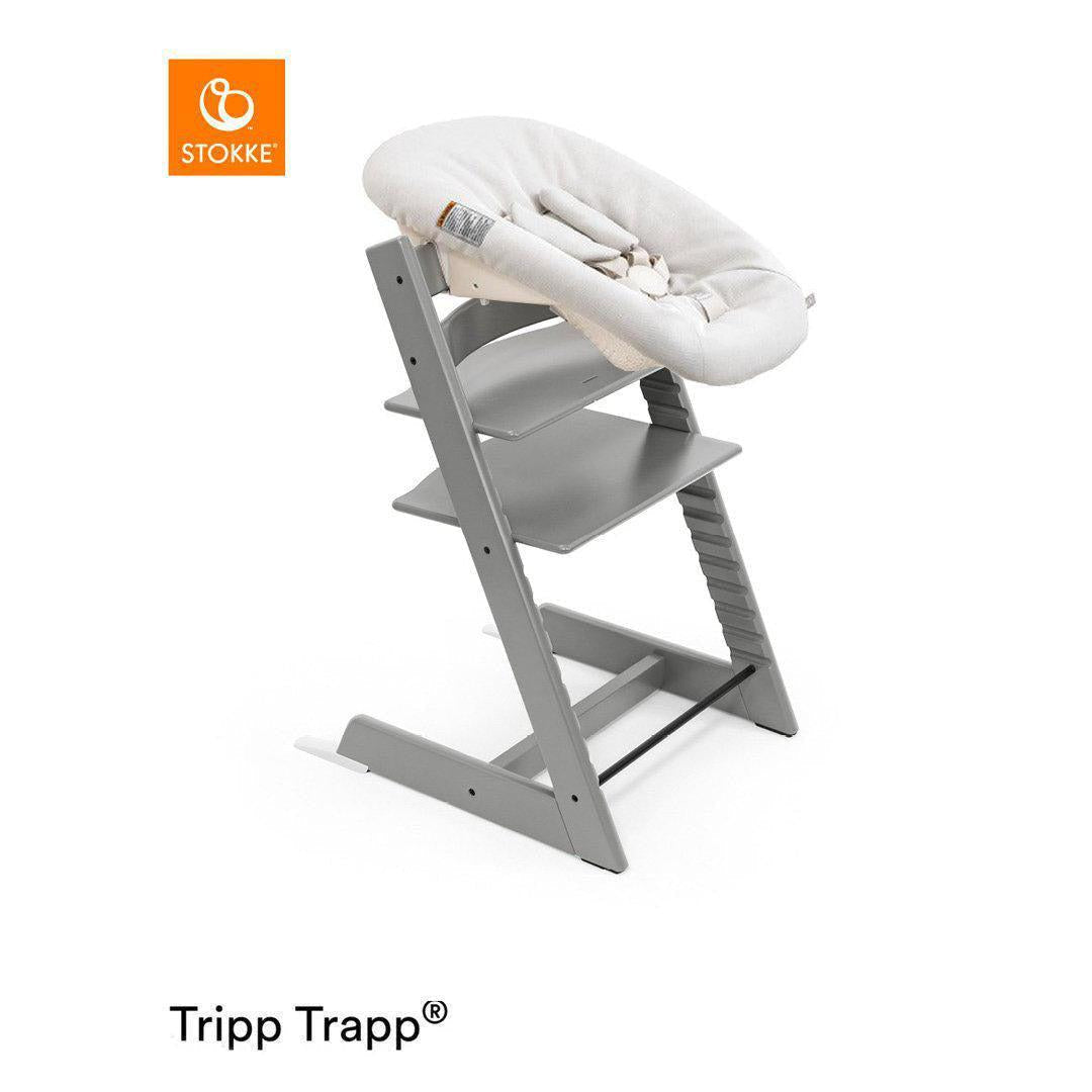 Stokke Tripp Trapp Highchair + Newborn Set-Highchairs-Storm Grey-Vanilla White | Natural Baby Shower