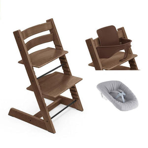 Stokke Tripp Trapp Highchair Newborn + Baby Set Bundle-Highchairs-Warm Brown- | Natural Baby Shower