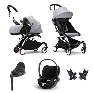 Stokke YOYO3 Newborn to Toddler Cloud T Travel System-Strollers-Stone-White | Natural Baby Shower