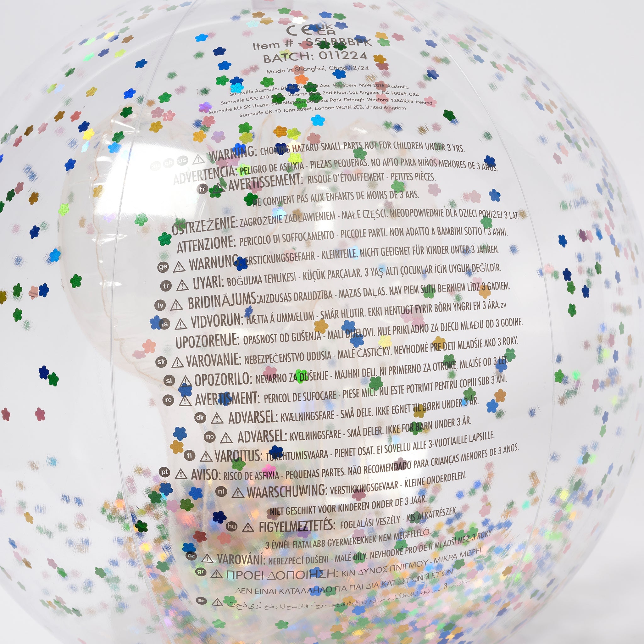 Sunnylife - 3D Надувной пляжный мяч Cotton Candy