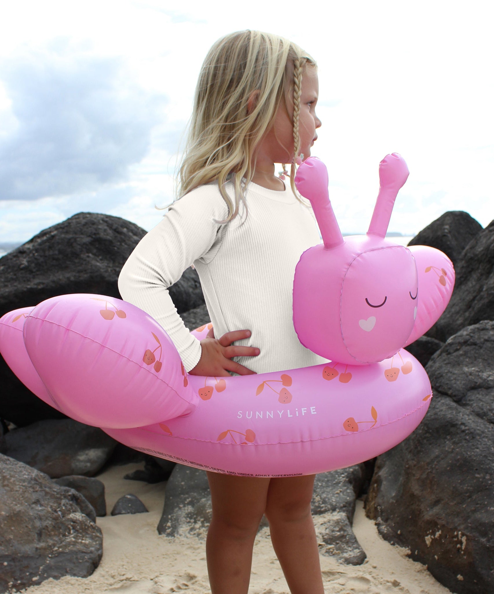 Sunnylife - Детский надувной круг для плавания Cotton Candy