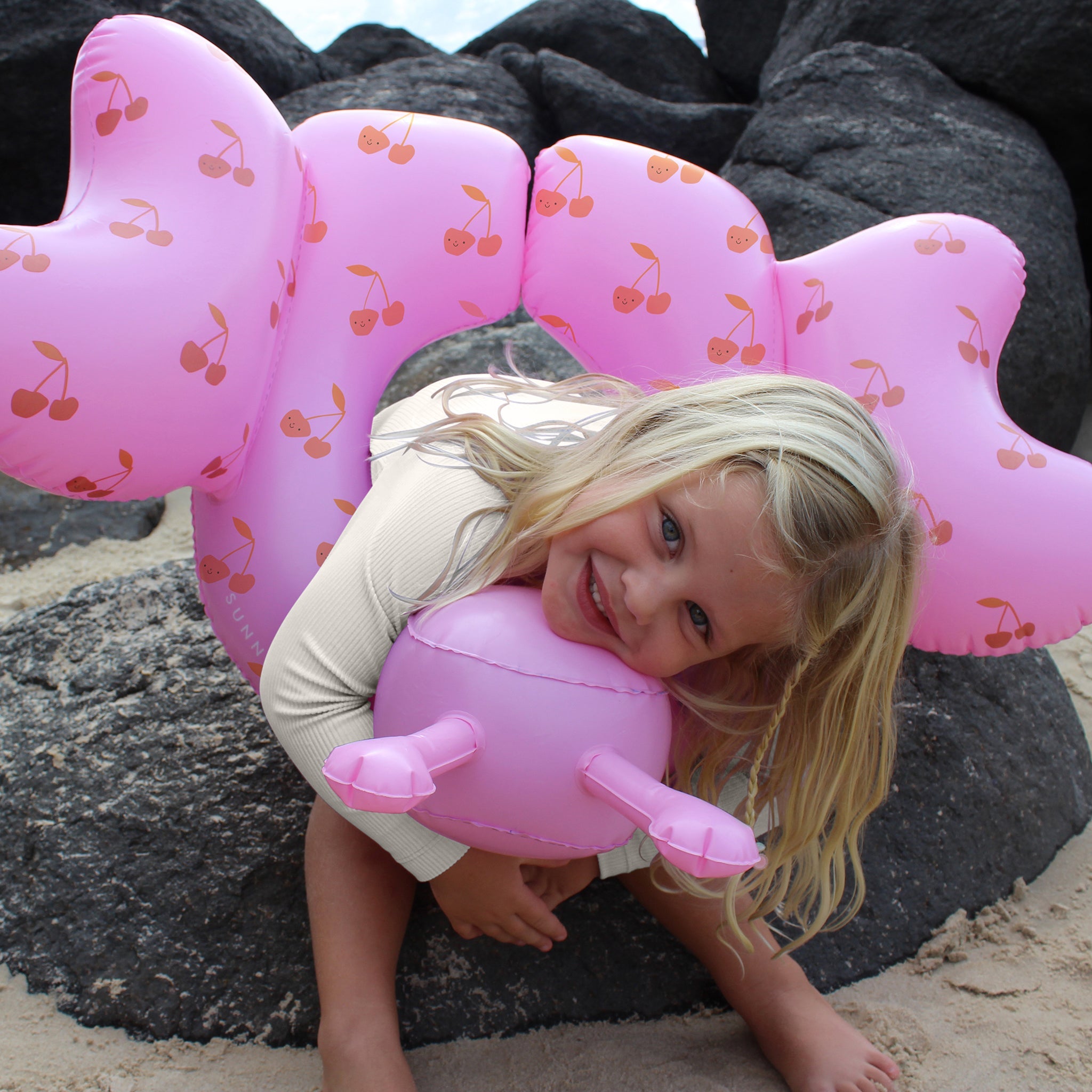 Sunnylife - Детский надувной круг для плавания Cotton Candy