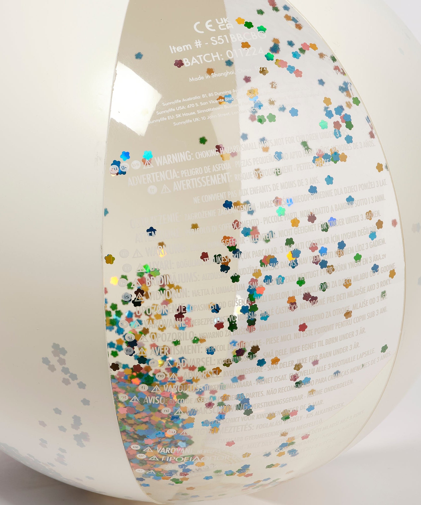 Sunnylife - Cotton Candy Надувной Блестящий Пляжный Мяч