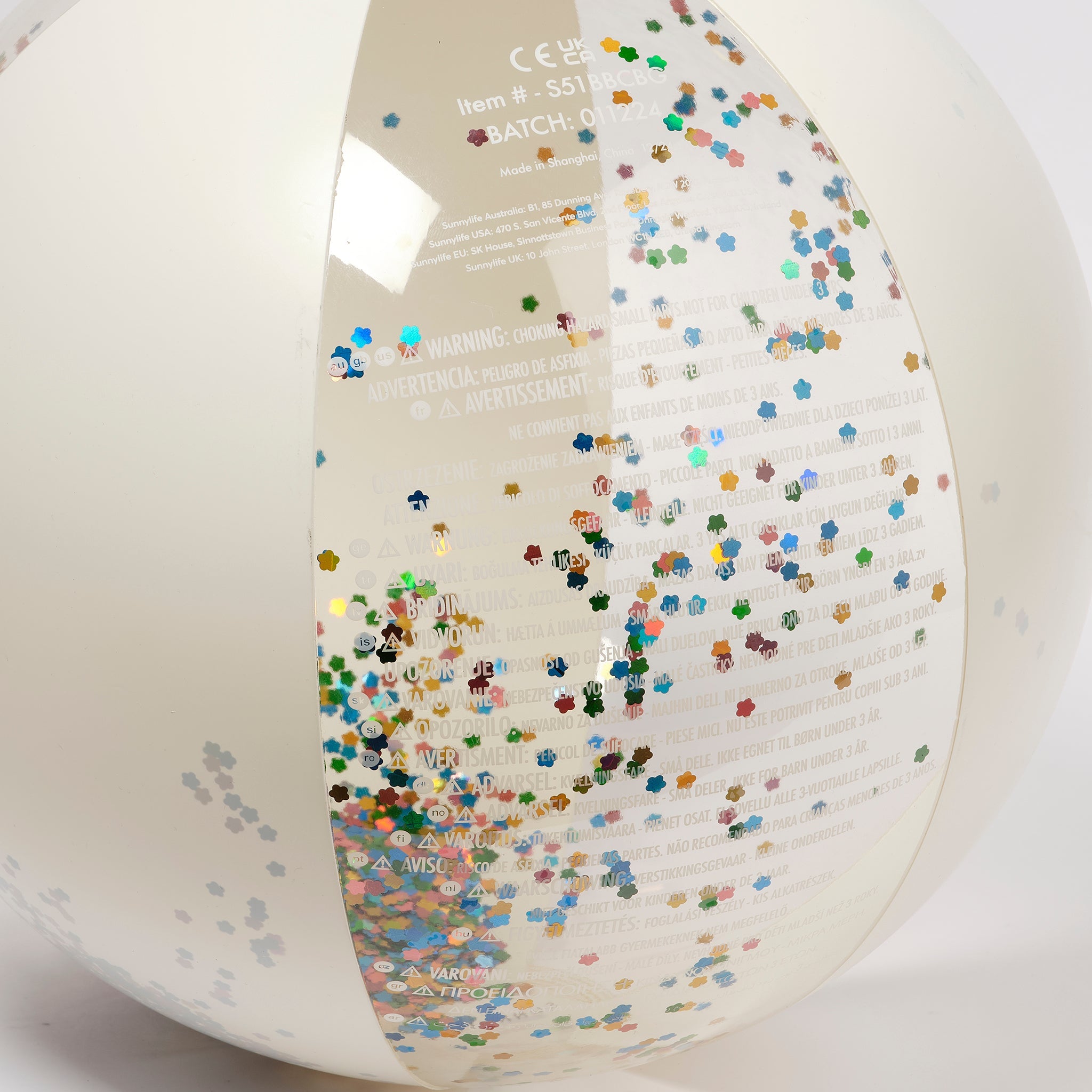 Sunnylife - Cotton Candy Надувной Блестящий Пляжный Мяч