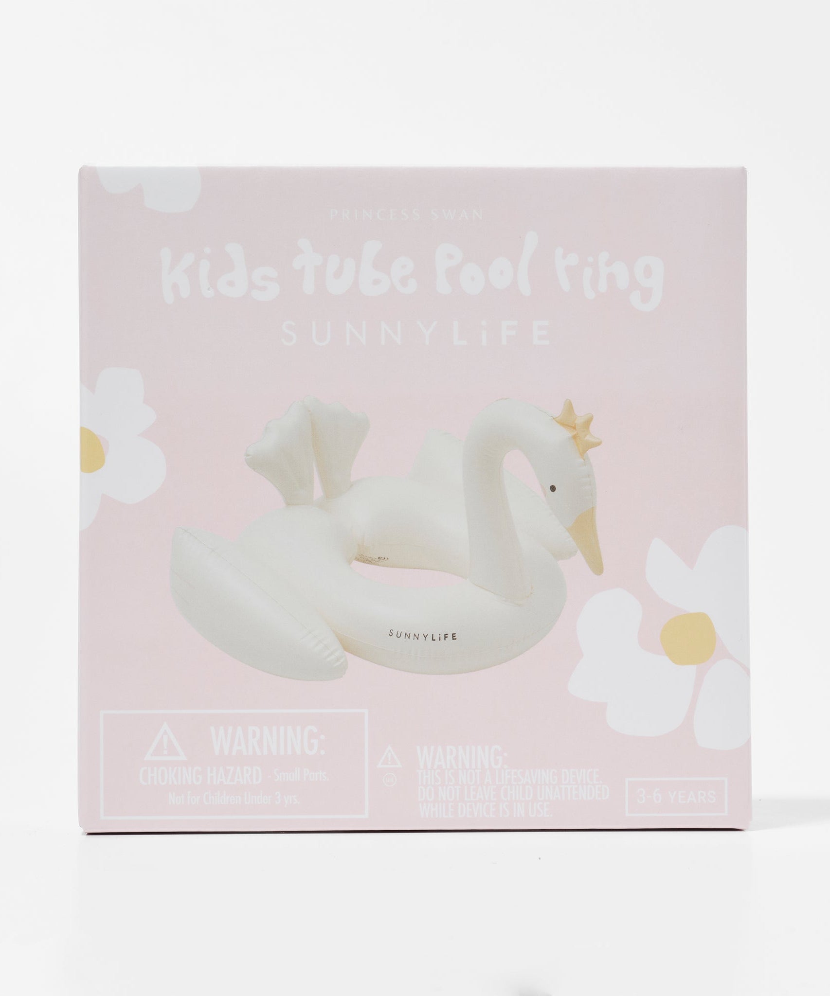 Sunnylife - Детский надувной плавательный круг Принцесса Лебедь для моря и бассейна