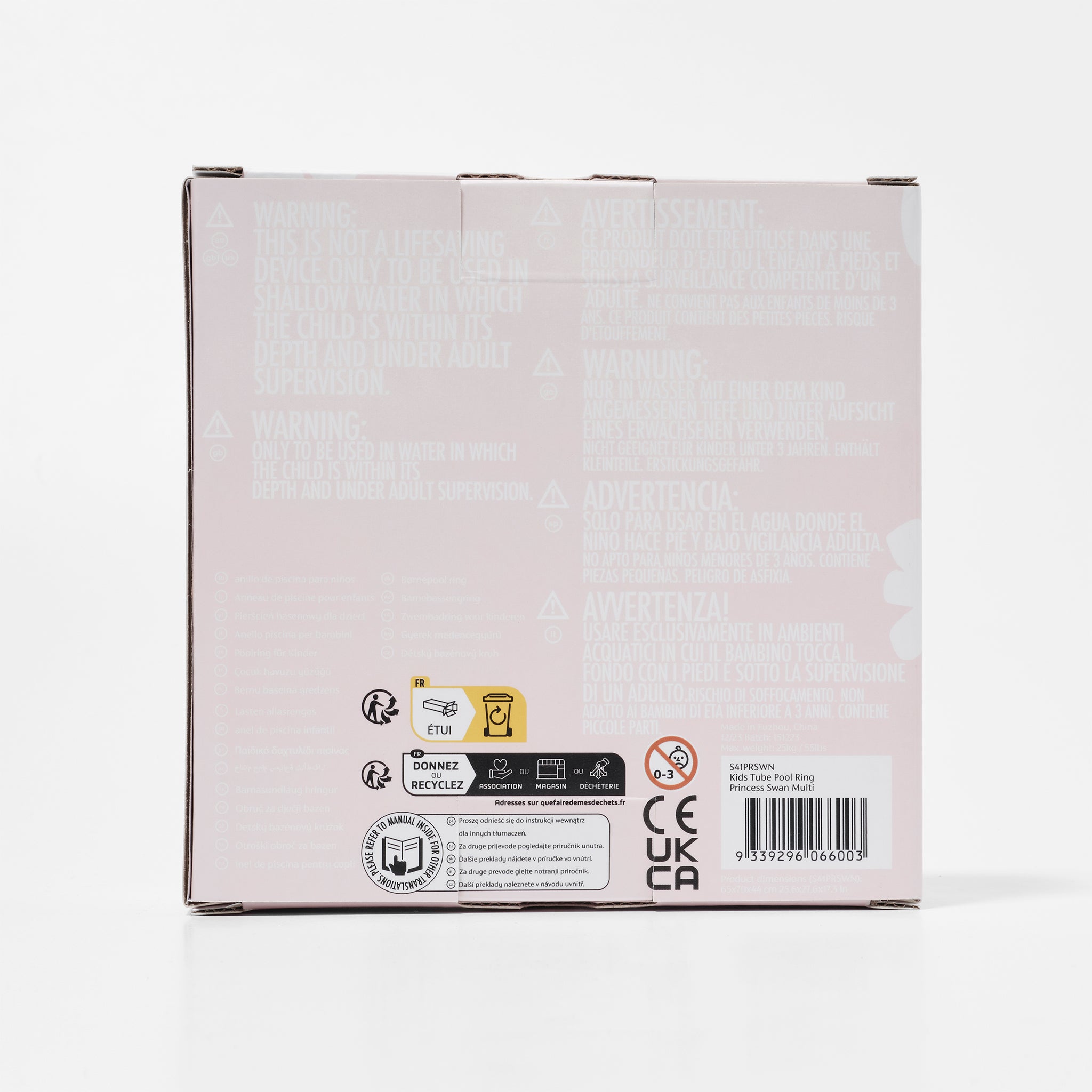 Sunnylife - Детский надувной плавательный круг Принцесса Лебедь для моря и бассейна