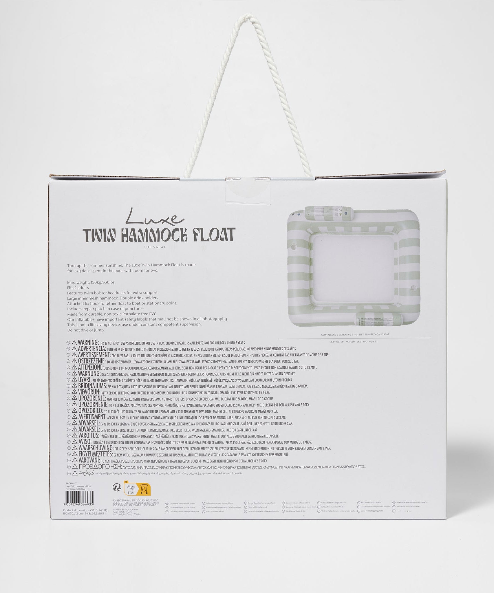 Sunnylife - Vacay Мягкий Двойной Надувной Морской Матрас