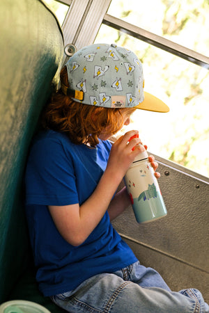 The Cotton Cloud - Meowful Cats 420ML Paslanmaz Çelik Gizli Pipetli Matara