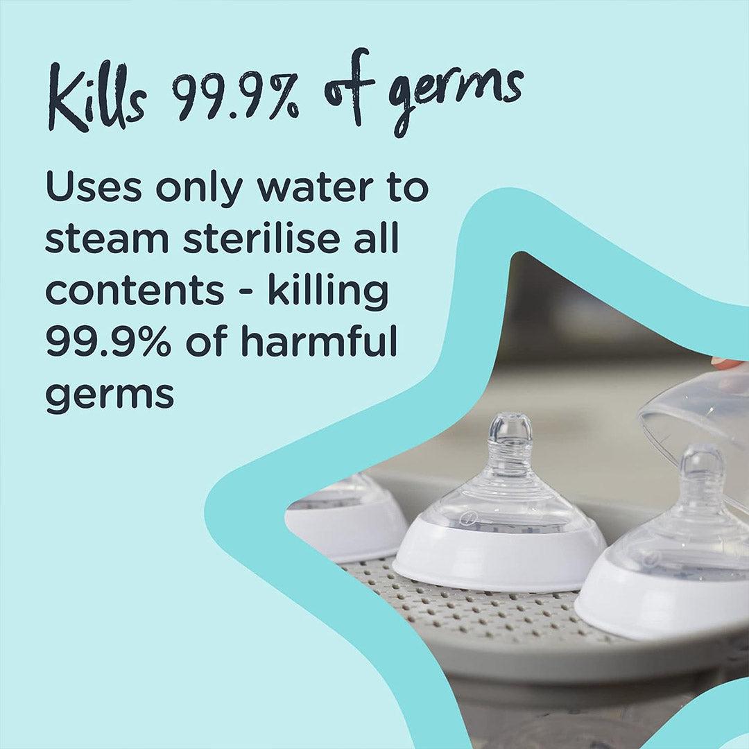 Tommee Tippee Electric Steam Steriliser - White-Sterilisers-White- | Natural Baby Shower