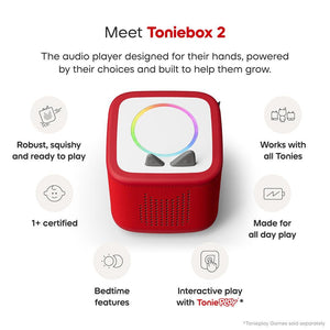 Tonies Toniebox 2 Bundle - TV Favourites (7pc)-Audio Players-Blue- | Natural Baby Shower