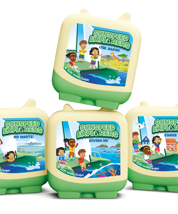 Tonies - Sunspeed Исследователи 4 штуки набор с английской озвучкой