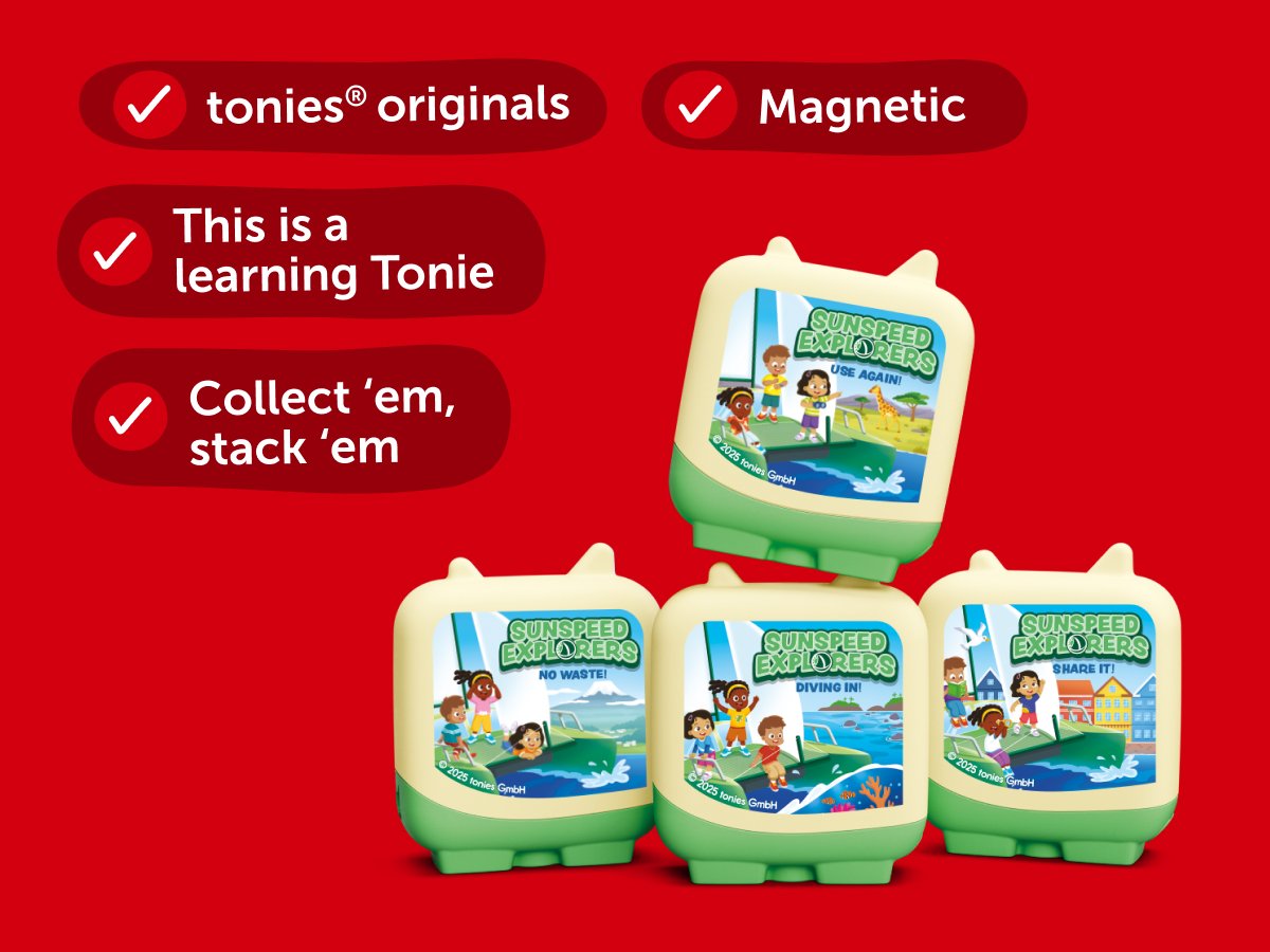 Tonies - Sunspeed Исследователи 4 штуки набор с английской озвучкой